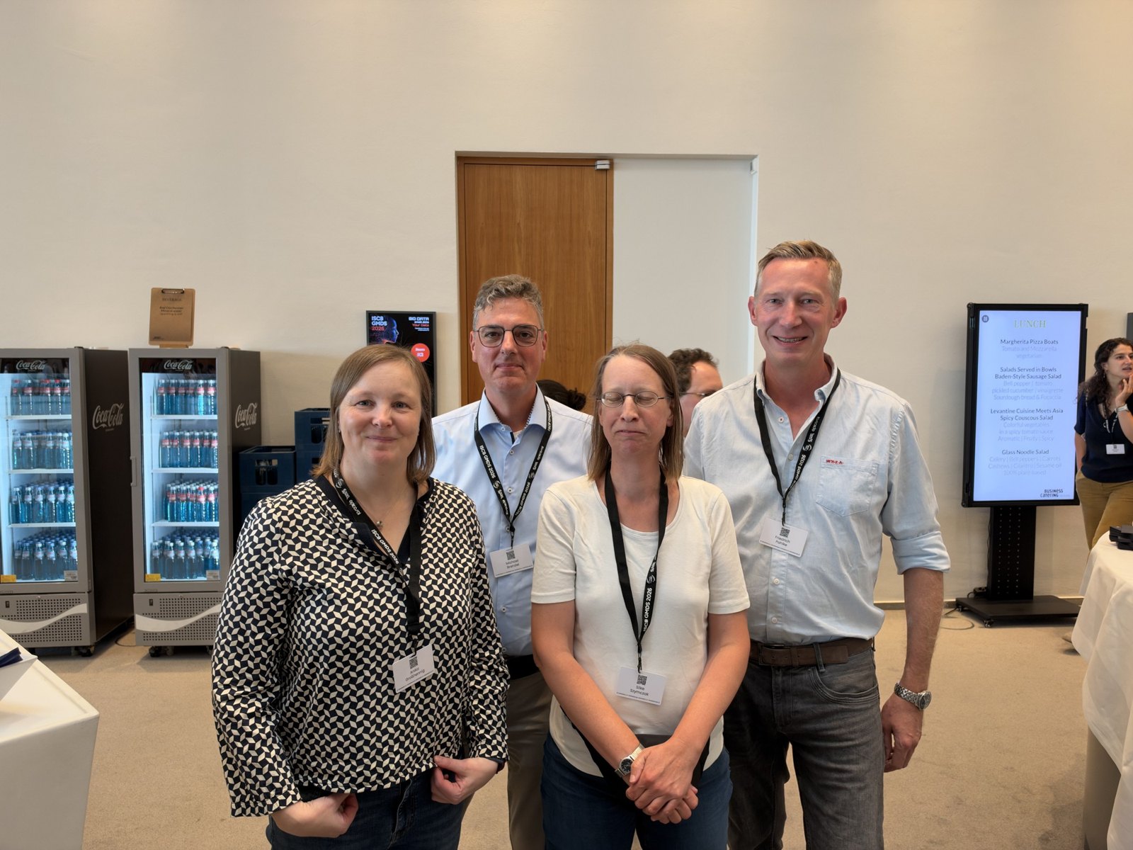 From left to right: Anika Grosshennig, Michael Brendel, Silke Szymczak, and Friedrich Pahlke, former colleagues from IMBS Lübeck.